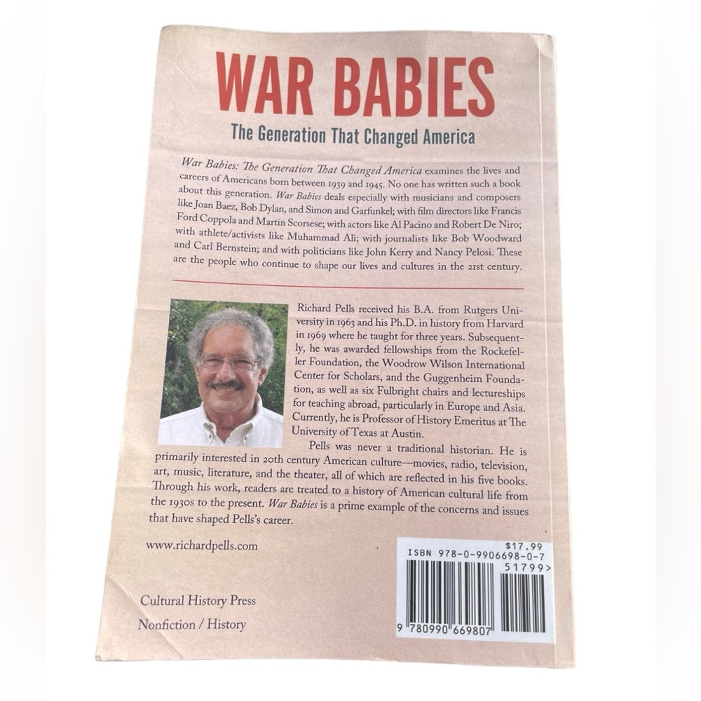 War Babies The Generation That Changed America by Richard Pells Softcover Book - Picture 2 of 8